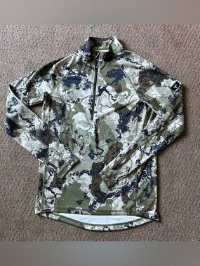 KINGS CAMO XKG Elevation 1/4 Zip Tee Shirt MEDIUM